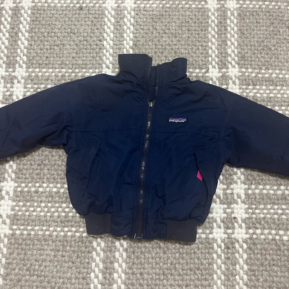 Patagonia Kids' Jacket with Neon Green Lining